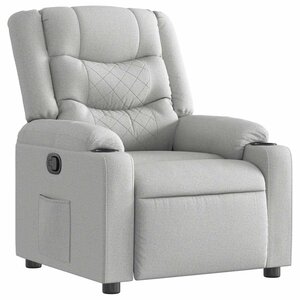 vidaXL Fauteuil inclinable gris nuage tissu
