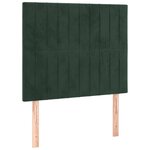 vidaXL Tête de lit Vert foncé 90x5x118/128 cm Velours