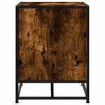 vidaXL Banc à chaussures chêne fumé bois d'ingénierie et métal