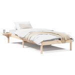 vidaXL Cadre de lit avec tables de chevet Marron Marron