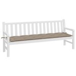 vidaXL Coussin de banc de jardin taupe 200x50x7 cm tissu oxford