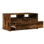 vidaXL Table basse avec lumières LED chêne fumé ois d'ingénierie