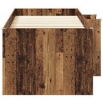 vidaXL Cadre de Lit Élevé pour Enfants 2 Pièces Bois ancien 90 x 200 cm