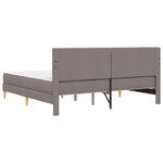 vidaXL Cadre de lit avec matelas Taupe 200 x 200 cm tissu