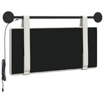 vidaXL Tête de lit suspendue Avec lumière LED Blanc Simili cuir