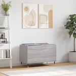vidaXL Armoire à disques sonoma gris 74 5x38x48 cm bois d'ingénierie