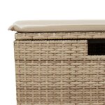 vidaXL Salon de jardin avec coussins 2 Pièces beige résine tressée acacia