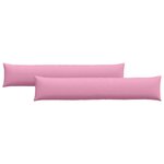 vidaXL Coussins de canapé 2 Pièces Rose 200 x 40 cm tissu