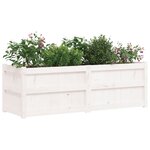 vidaXL Jardinière blanc 150x50x50 cm bois massif de pin