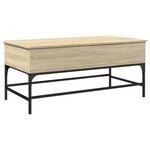 vidaXL Table basse chêne sonoma 100x50x45cm bois d'ingénierie et métal