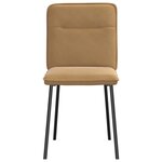 vidaXL Chaises à manger lot de 4 marron velours