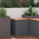vidaXL Banc de jardin Anthracite 40 x 40 x 43 cm Acier