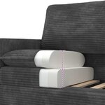 vidaXL Canapé Gris foncé 76 x 81 x 87 5 cm Polyester