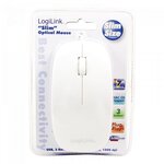 Souris filaire LogiLink ID0062 Slim (Blanc)