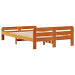 vidaXL Cadre de lit sans matelas cire marron 120x190cm bois pin massif