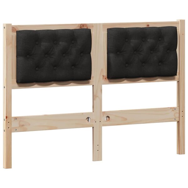 vidaXL Tête de lit Autre Marron et noir 120 cm Bois massif en pin