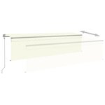 vidaXL Auvent rétractable automatique avec store 5x3 m Crème