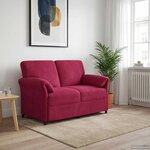 vidaXL Sofa 2 places Bordeaux 138 x 83 x 95 cm Velours
