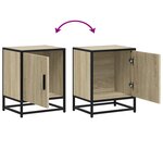 vidaXL Tables de chevet 2 Pièces chêne sonoma bois d'ingénierie et métal