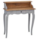 vidaXL Bureau d'écriture bois d'acajou massif 80x40x92 cm