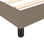 vidaXL Sommier à lattes de lit avec matelas Taupe 90x190 cm Tissu