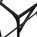 vidaXL Table console avec dessus en verre transparent 80x35x81cm acier