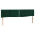 vidaXL Têtes de lit 2 Pièces Vert foncé 90x5x78/88 cm Velours