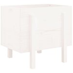 vidaXL Jardinière blanc 62x50x57 cm bois massif de pin