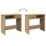 vidaXL Bureau chêne artisanal 80x40x75 cm bois d'ingénierie