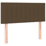 vidaXL Sommier à lattes de lit et matelas marron foncé 120x190cm tissu