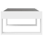 vidaXL Table basse avec LED infini blanc 70x53x30 cm