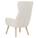 vidaXL Chaise de relaxation Blanc crème Velours