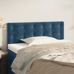 vidaXL Tête de lit Bleu foncé 80x5x78/88 cm Velours
