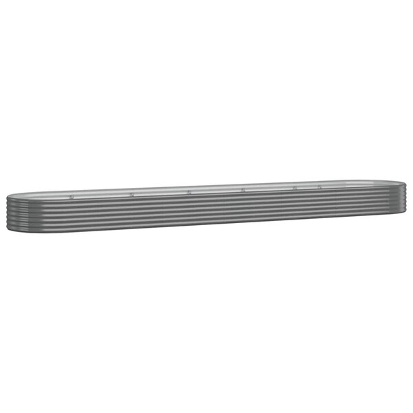 vidaXL Lit surélevé de jardin Acier enduit de poudre 507x100x36cm gris