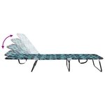 vidaXL Chaise longue pliante avec coussin Vert 56 x 189 x 87 cm tissu