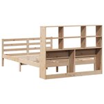 vidaXL Lit bibliothèque sans matelas 160x200 cm bois massif de pin