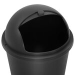 vidaXL Poubelle unique à ordures Noir 50 L