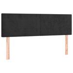 vidaXL Sommier à lattes de lit avec matelas LED Noir 140x200cm Velours