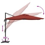 vidaXL Parasol de Terrasse Terracotta Polyester Grand
