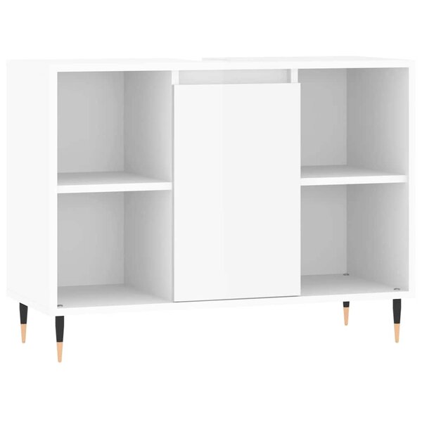vidaXL Armoire de salle de bain blanc brillant 80x33x60 cm