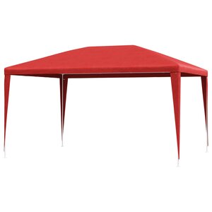 vidaXL Tente de fête 400 x 300 x 255 cm Rouge PE et acier