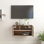 vidaXL Armoire murale Marron miel 60x30x30 cm Bois de pin massif