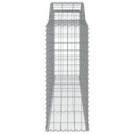 vidaXL Paniers à gabions arqués 3 Pièces 300x50x120/140 cm fer galvanisé