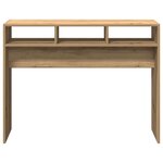 vidaXL Table console chêne artisanal 105x30x80 cm bois d'ingénierie