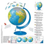Puzzle 3D Globe terrestre 180 pieces - Ravensburger - Puzzle enfant 3D éducatif - sans colle - Des 7 ans