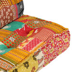 vidaXL Pouf 100x100x20 cm Patchwork Tissu