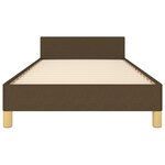 vidaXL Cadre de lit sans matelas marron foncé 90x190 cm tissu