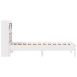 vidaXL Lit bibliothèque sans matelas blanc 90x190cm bois de pin massif