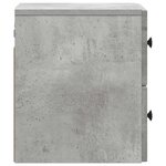 vidaXL Cabinet de chevet mural 2 pièces Gris béton 33 x 34 5 x 40 cm
