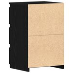 Table de chevet vidaXL noire en chêne  40x35x62 5 cm en bois conçu